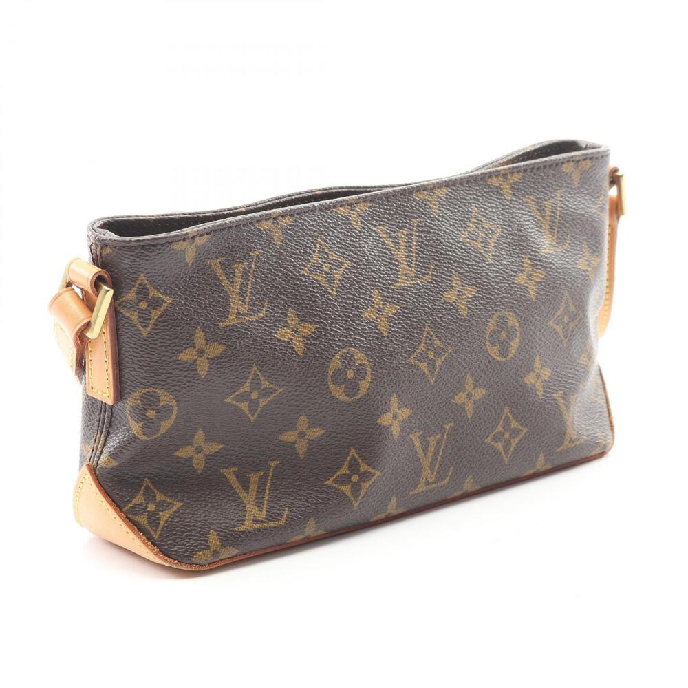 Louis Vuitton Leather Trotteur Bag Monogram Shoulder Canvas Brown